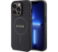 Guess Saffiano Custodia rigida con MagSafe per iPhone 15 Pro Max 6,7" Nero