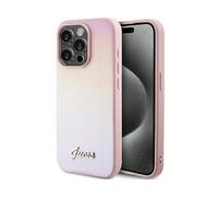 Custodia Guess per iPhone 15 Pro 6,1 rosa custodia rigida Saffiano Iridescent Script - Nouvo
