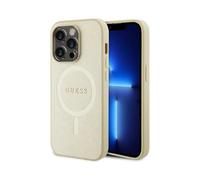 GUESS GUHMP15XPSAHMCB - Custodia rigida per iPhone 15 Pro Max 6.7", colore: Oro