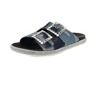 GUESS Sandali bassi Funzy Donna, Patchwork Denim Blu Medio 420, 37.5 EU