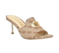 GUESS Bottoni a Pressione, Sandali con Tacco Donna, Beige Marrone 210, 36.5 EU