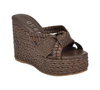 GUESS, Sandali da donna con zeppa Eveh, Marrone 210, 38.5 EU