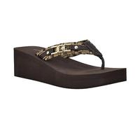 GUESS Sandali da donna Ediva con zeppa, marrone 201, 40, marrone 201, 37
