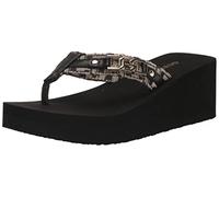 Guess Sandali da donna Ediva con zeppa, nero 001, 41 EU, nero 001, 41 EU