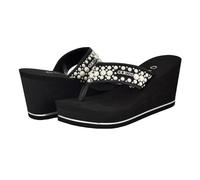 GUESS Silus, Sandali con Zeppa Donna, Nero 001, 41 EU