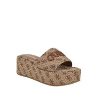 GUESS Sandalo Bintai Donna, Logo marrone medio 210, 3.5 UK