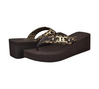 GUESS Sandalo donna con zeppa Ediva, Marrone 201, 41 EU