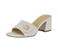 GUESS Sandalo Gallai Donna con Tacco, Saffiano Bianco 141, 35 EU