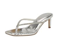 GUESS Sandalo Maya Donna con Tacco, Argento 098, 39 EU
