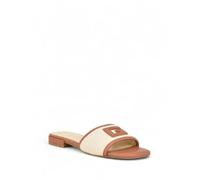 GUESS Tampa, Sandali Bassi Donna, Beige Naturale Medio Multi, 36 EU