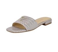 GUESS Sandalo piatto Tamsea da donna, Grigio Chiaro Croco 050, 38 EU