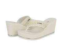 GUESS Silus, Sandali con Zeppa Donna, White 140, 38.5 EU