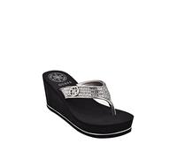 GUESS Sarraly, Infradito Donna, Argento, 36 EU