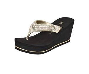 GUESS Sarraly, Infradito Donna, Oro 771, 36 EU