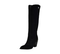 GUESS Sashan, Stivali ad Altezza Ginocchio Donna, Black Suede 001, 38.5 EU