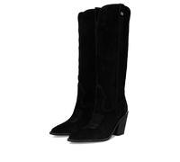 GUESS Sashan, Stivali ad Altezza Ginocchio Donna, Black Suede 001, 38.5 EU