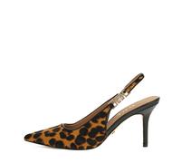 GUESS SCARPA DONNA SLING BACK NASHAA ANIMALIER MISTO PELLE TAN FLTNSH 225
