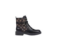 GUESS Scarpe Donna Anfibio in Ecopelle Nero/Stampa multilogo Taglia Scarpa: 38