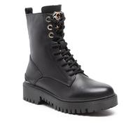 GUESS Scarpe Anfibi in Pelle Donna FL7OLO LEA10 Black Nero