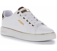 GUESS Scarpe Da Donna Lace Up Con Logo Oro In Bianco/Oro UK 2 - 8