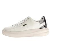 Scarpa donna sneakers bassa con glitter sulla parte dietro Guess Elbina White Silver