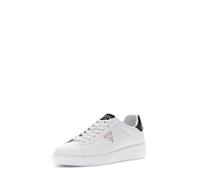 GUESS Scarpe sportive bianche con nero, stile casual, logo triangolare rosso, bianco, 40 EU