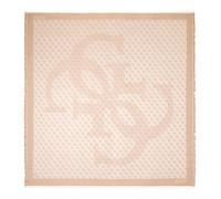 GUESS sciarpa Eco Erica Kefiah 120x120 Latte Logo