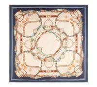 GUESS sciarpa Kefiah 120x120 Blue blu scuro
