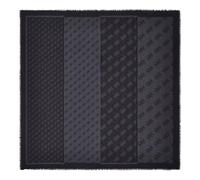 GUESS sciarpa Lindsey Jacquard Kefiah 120X120 Coal Logo grigio scuro