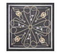 GUESS sciarpa Printed Kefiah 120X120 Black nero