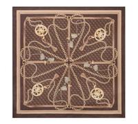 GUESS sciarpa Printed Kefiah 120X120 Brown marrone scuro