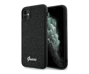 GUESS scritta metallica COVER per Universalo iPhone 11, Nero