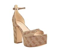 GUESS Selima, Sandali con Tacco Donna, Logo Marrone 210, 11
