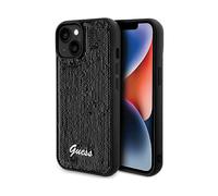 GUESS Sequin Script Metal paillettes COVER per Apple iPhone 13, Nero