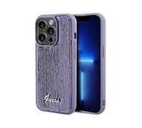 GUESS Sequin Script Metal Paillettes COVER per Apple iPhone 14 Pro Max, Viola