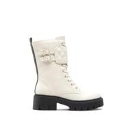 GUESS Sery Womens White Leather Boots-UK 6 / EU 39