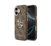 CG MOBILE Guess 4G - Custodia classica con logo 4G per iPhone 17, colore: marrone/oro