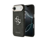 Custodia Guess 4G Big 4G Classic Logo per iPhone Air, nera e oro.