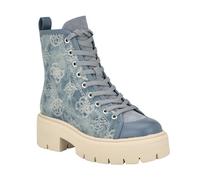 GUESS Shutter, Anfibi Donna, Logo Denim Blu, 36 EU