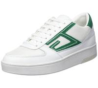 GUESS SILEA, Sneaker Uomo, White Green, 42 EU