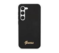 Guess Silicone Script Metal Logo Cover Nero - Samsung Galaxy S23 Plus