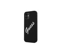 GUESS Silicone vintage COVER per Apple iPhone 12 Mini, Nero