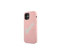 GUESS Silicone vintage COVER per Apple iPhone 12 Mini, Rosa