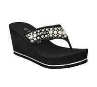 GUESS Silus, Sandali con Zeppa Donna, Nero 001, 37.5 EU