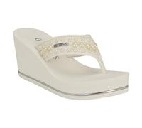 GUESS Silus, Sandali con Zeppa Donna, White 140, 38.5 EU