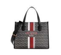 GUESS Silvana 2 Compartment Tote, Borsetta Unisex-Adulto, Logo Charcoal, Taglia Unica