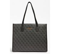 GUESS Silvana Donna Ragazza Logo Manico Top Borsa Donna Borsa IN Carbone
