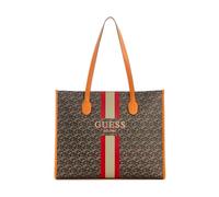 GUESS Silvana Girlfriend Tote Black Logo/Cognac