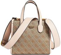 GUESS Silvana Mini Donna 4G Logo Manico Pattina Borsa Grande IN Lattee