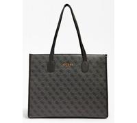 GUESS Silvana Spalla Con 4G Logo Donna Borsa IN Carbone
